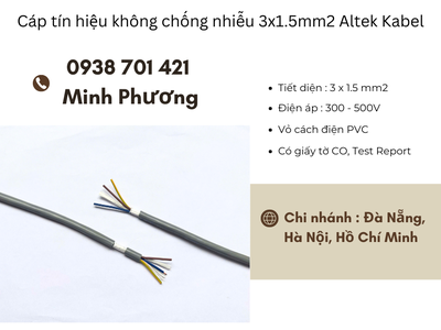 Cáp tín hiệu không chống nhiễu 3x1.5mm2 Altek Kabel chính hãng   giá tốt Đà Nẵng 2