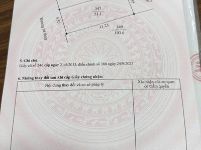 Bán lô đất ngõ phố Bình Lộc, ph Tân Bình, TP HD, 51.1m2, mt 4.55m vuông, ngõ oto, 2.09 tỷ 3