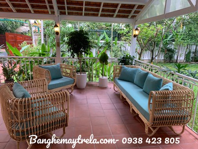 Sofa mây tổ yến cho phòng khách hiện đại 3