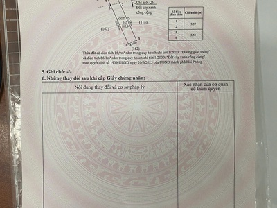 Siêu phẩm đất mặt đường Hải Phong, Hòa Nghĩa, Dương Kinh, Hải Phòng 102m 2