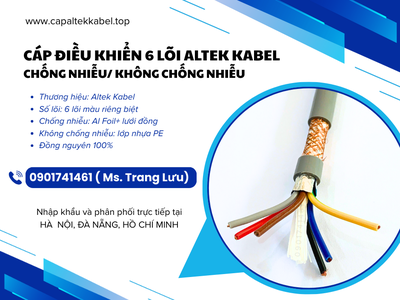 Cáp điều khiển 6x0.5, 6x0.75, 6x1.0, 6x1.5 Altek Kabel chính hãng 0