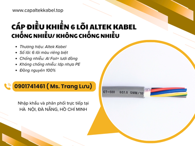 Cáp điều khiển 6x0.5, 6x0.75, 6x1.0, 6x1.5 Altek Kabel chính hãng 3