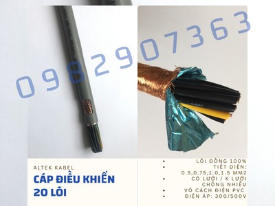 Cáp điều khiển 20 lõi Altek Kabel   chống nhiễu và không chống nhiễu 2