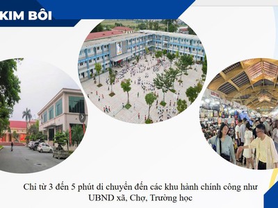 Lô đất đẹp 306tr sẵn sổ tại kim bôi, hòa bình 1