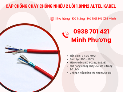 Cáp chống cháy chống nhiễu 2 lõi 1.0mm2 Altel Kabel giao ngay   toàn quốc 3