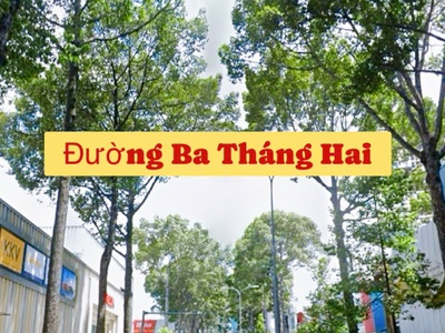 Mặt tiền ba tháng hai - quận 10 - 5.5 x 19 m - lô góc 5 tầng - 104 m2 - 44 tỷ 0