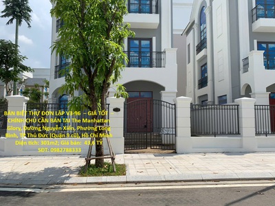 Bán biệt thự đơn lập v3-96    giá tốt    chính chủ cần bán tại the manhattan glory, đường nguyễn 0