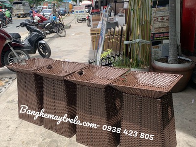 Khay vuông trưng trái cây mây nhựa 5