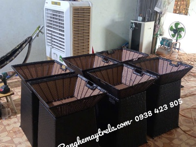 Khay vuông trưng trái cây mây nhựa 7