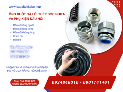 Ống ruột gà lõi thép phi 16, 20, 25, 32, 40, 45, 63, 75, 90, 114 1