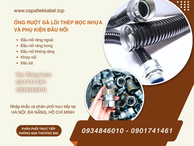 Ống ruột gà lõi thép phi 16, 20, 25, 32, 40, 45, 63, 75, 90, 114 3