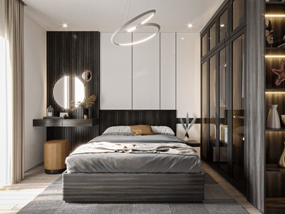 Combo Phòng Ngủ Gỗ Công Nghiệp MDF Màu Xám Thanh Lịch 1