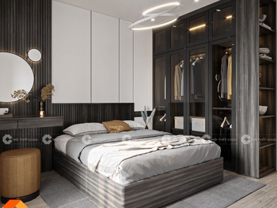Combo Phòng Ngủ Gỗ Công Nghiệp MDF Màu Xám Thanh Lịch 0