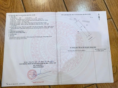 Mình cần bán lô đất đá bạc - châu đức đường nhựa  5x23 có 100 thổ cư 0