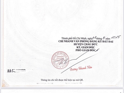 Bán đất nghĩa thành, hcm,  châu đức, brvt cũ    gần nút giao cao tốc long thành   hồ tràm 0