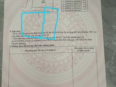 Siêu phẩm 346m2 full thổ cư tại xã sóc sơn, hà nội 2