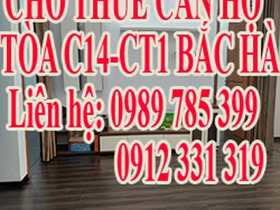 Cho thuê căn hộ   tòa c14-ct1 bắc hà 0