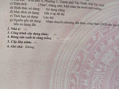 Bán đất hoàng lê kha, 2,1 tỷ, 130m2, mặt tiền đẹp, pháp lý đầy đủ, full thổ cư 3