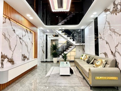 Nhà mới cực sang trọng full nội thất 1 lầu hà thị khéo trung mỹ tây q12 2