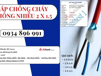 Cáp Chống Cháy Chống Nhiễu 2x1.0 Mm2 Giao Ngay Hà Nội, Bắc Ninh, Hưng Yên. 1