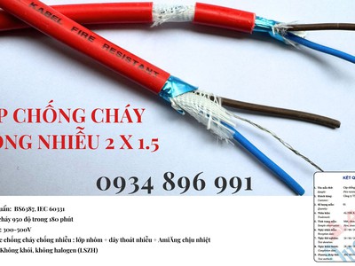 Cáp Chống Cháy Chống Nhiễu 2x1.0 Mm2 Giao Ngay Hà Nội, Bắc Ninh, Hưng Yên. 2