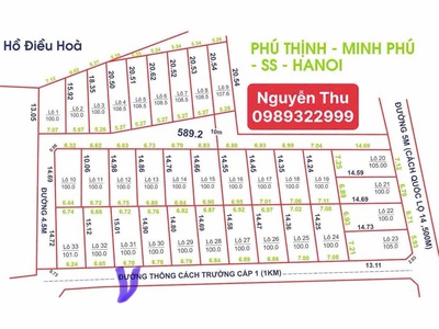 Bán lô đất đẹp - giá tốt -vị trí đẹp ngay hồ điều hòa -thôn phú thịnh, kim anh, hà nội  sóc sơn cũ 4