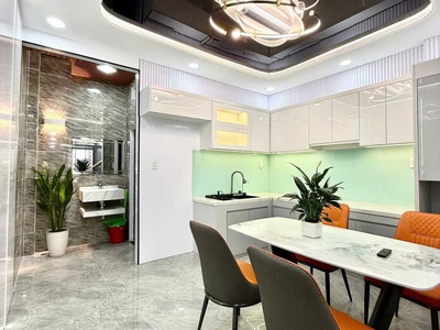 Nhà mới cực sang trọng full nội thất 1 lầu hà thị khéo trung mỹ tây q12 4