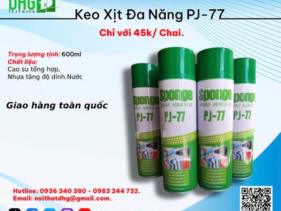 Keo dán đa năng dạng xịt không mùi PJ 77 600ml - Nội Thất DHG 0