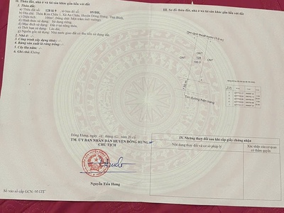 Siêu phẩm đất đẹp   chính chủ cần  bán  gấp   đông hưng, thái bình 2