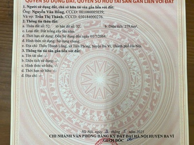 Cần bán đất mặt đường tỉnh lộ 90   ba vì, hà nội 0