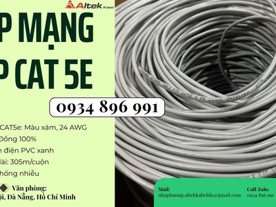 Cáp Mạng Ftp Cat 5e  24awg  Có Sẵn Bình Dương, Hồ Chí Minh, Vũng Tàu. 0