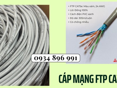 Cáp Mạng Ftp Cat 5e  24awg  Có Sẵn Bình Dương, Hồ Chí Minh, Vũng Tàu. 2