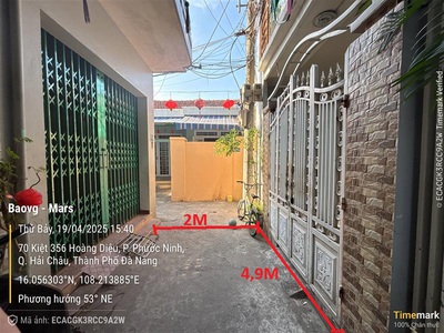 Bán nhanh nhà 2 tầng kiệt 356 hoàng diệu, đà nẵng. 0