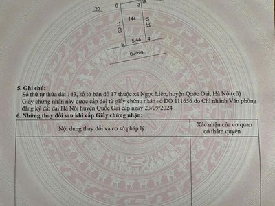 Cần bán lô đất đẹp trong khu giãn dân thôn ngọc liệp, cạnh đại lộ thăng long, quốc oai 2