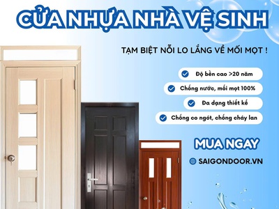 Cửa nhựa Đài Loan cho nhà vệ sinh: Giải pháp bền bỉ, tiết kiệm và thẩm mỹ 0