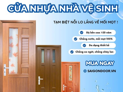 Cửa nhựa Đài Loan cho nhà vệ sinh: Giải pháp bền bỉ, tiết kiệm và thẩm mỹ 1