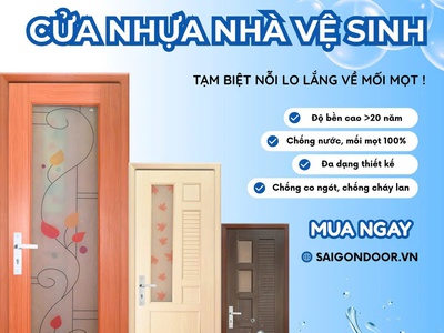Cửa nhựa Đài Loan cho nhà vệ sinh: Giải pháp bền bỉ, tiết kiệm và thẩm mỹ 2