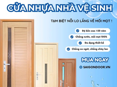 Cửa nhựa Đài Loan cho nhà vệ sinh: Giải pháp bền bỉ, tiết kiệm và thẩm mỹ 3