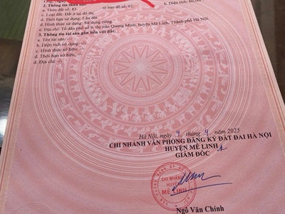 Bán gấp lô góc 60m tại tổ 9, quang minh, gần khu công nghiệp - oto đỗ cửa - giá 3 tỷ 0