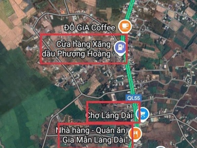 Bán lô đất vị trí tiềm năng ngay trung tâm mặt tiền nhựa láng dài cách ql55 50m .  diện tích 0