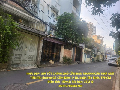 Nhà đẹp- giá tốt chính chủ cần bán nhanh căn nhà mặt tiền tại quận tân bình, tphcm 0