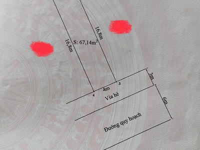 Bán đất TĐC Sân Bay   Tràng Cát view bãi đỗ xe dt 67,14m2 đường và vỉa hè rộng 12m. 1