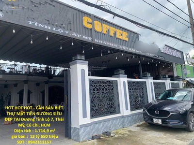Hot hot hot - cần bán biệt thự mặt tiền đường siêu đẹp tại đường tỉnh lộ 7, thái mỹ, củ chi, hcm 0
