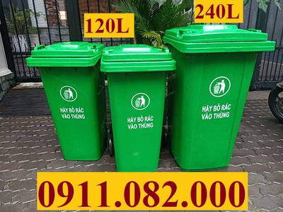 Thùng rác 60 lít giá rẻ tại an giang- Thùng rác nhựa 120l 240l giá sỉ đại lý- lh 0911082000 0