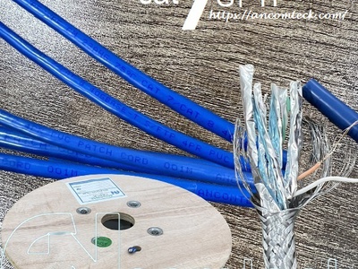 Cáp mạng liền nguồn Cat6 UTP   2C lõi đồng liền nguồn ANCOMTECK mã ACT-6LAN2C-305BK 6