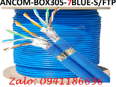 Dây cáp mạng Cat6 UTP lõi đồng nguyên chất chuẩn 23AWG chính hãng Ancomteck ACT-6LAN-305OR màu CAM 3