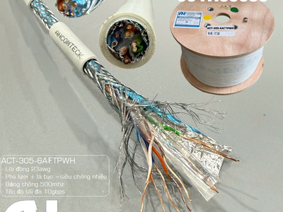 Dây cáp mạng Cat6 UTP lõi đồng nguyên chất chuẩn 23AWG chính hãng Ancomteck ACT-6LAN-305OR màu CAM 2
