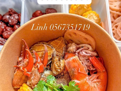 Tô giấy kraft 750ml đựng bún trộn 1