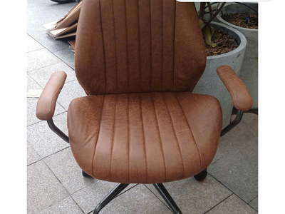 Ghế văn phòng nệm da dày nhỏ gọn CE1031-P màu nâu bò 0