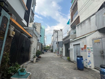 Nhà 75m2 - đúc btct 3 tấm - chính chủ xây kiên cố - khu vực sầm uất - hẻm 6m xe hơi quay đầu 0